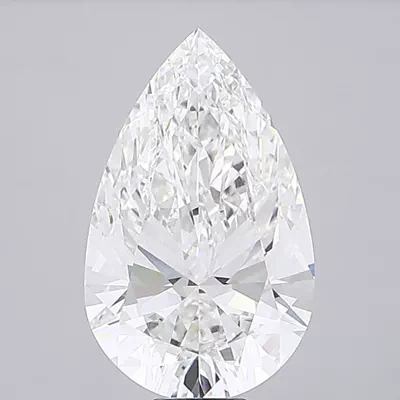 15.09ct F VVS2 Rare Carat Ideal Cut Pear Lab Grown Diamond