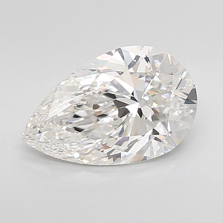 3.04ct F VVS2 Rare Carat Ideal Cut Pear Lab Grown Diamond