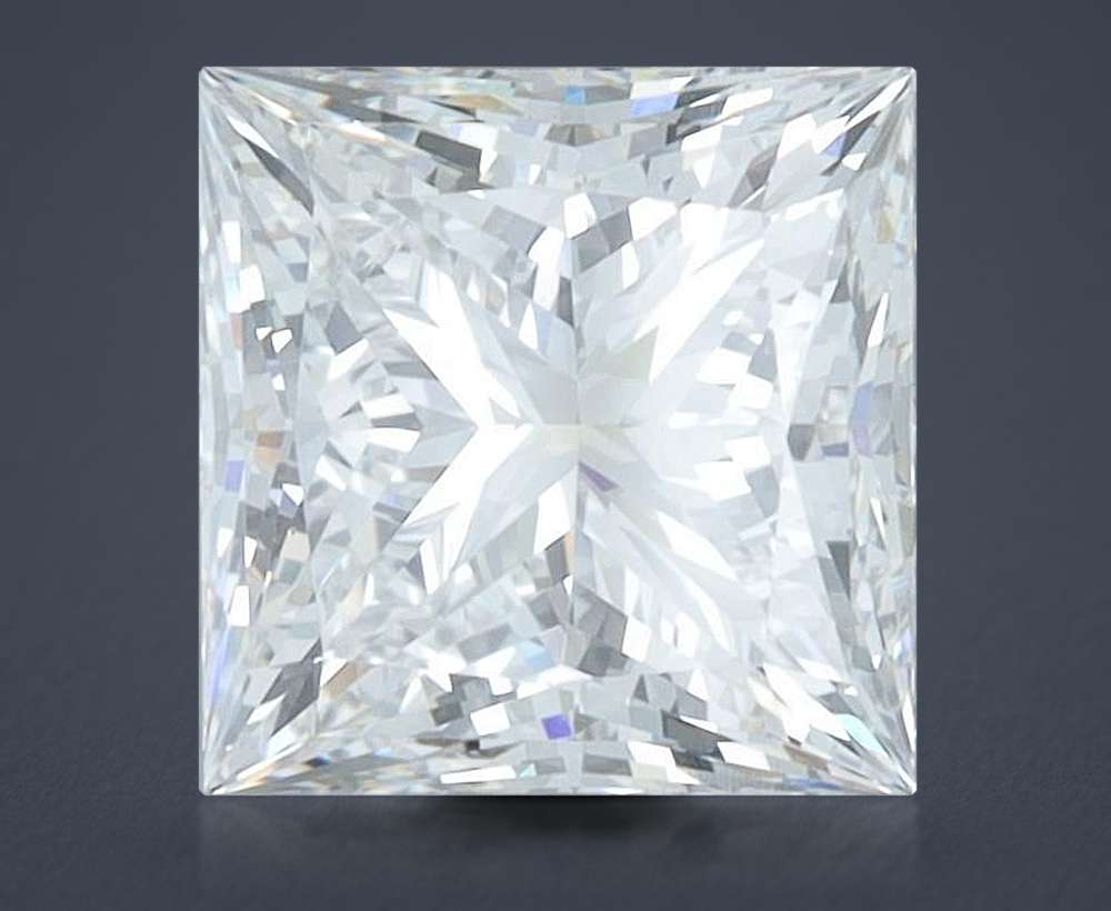 2.59ct F VVS2 Rare Carat Ideal Cut Princess Lab Grown Diamond