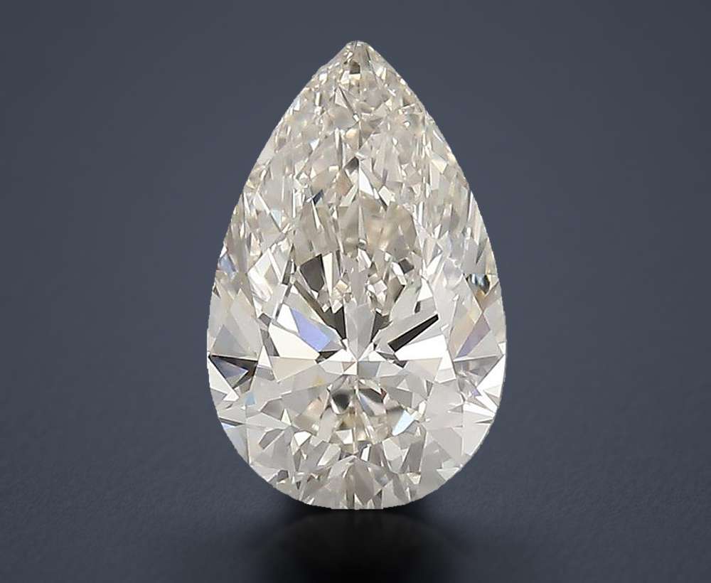 2.26ct K VVS1 Rare Carat Ideal Cut Pear Diamond