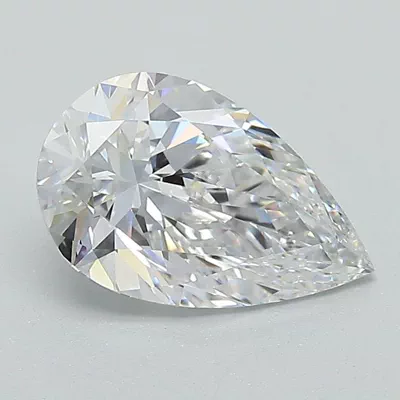 1.54ct D SI1 Rare Carat Ideal Cut Pear Lab Grown Diamond