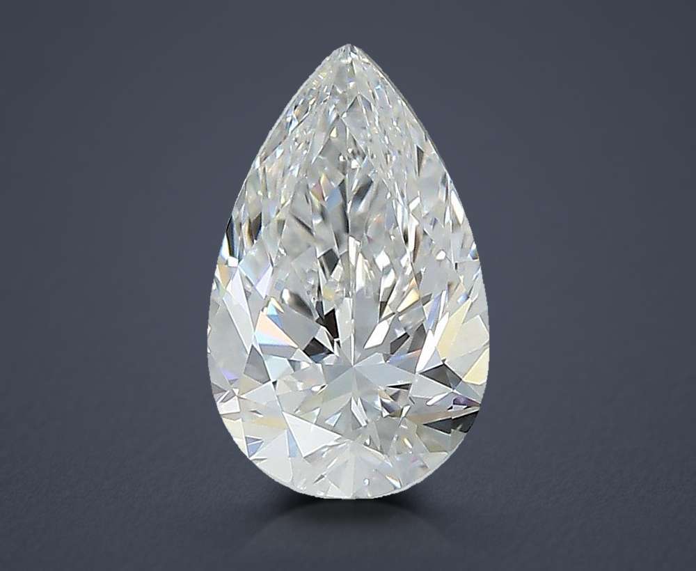 1.54ct D SI1 Rare Carat Ideal Cut Pear Lab Grown Diamond