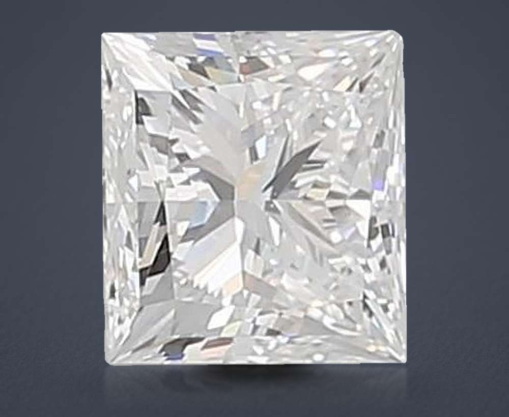 1.59ct D VVS2 Rare Carat Ideal Cut Princess Lab Grown Diamond