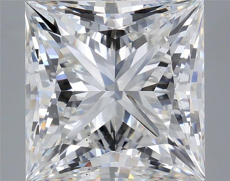 5.56ct F VS2 Rare Carat Ideal Cut Princess Lab Grown Diamond