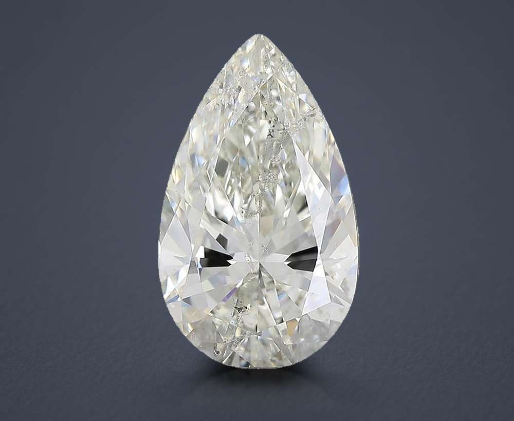 4.51ct I SI2 Rare Carat Ideal Cut Pear Diamond