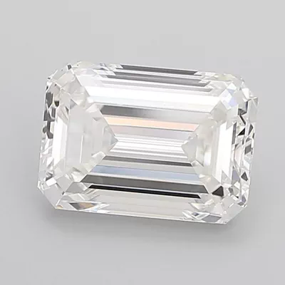 7.56ct F VS1 Rare Carat Ideal Cut Emerald Lab Grown Diamond