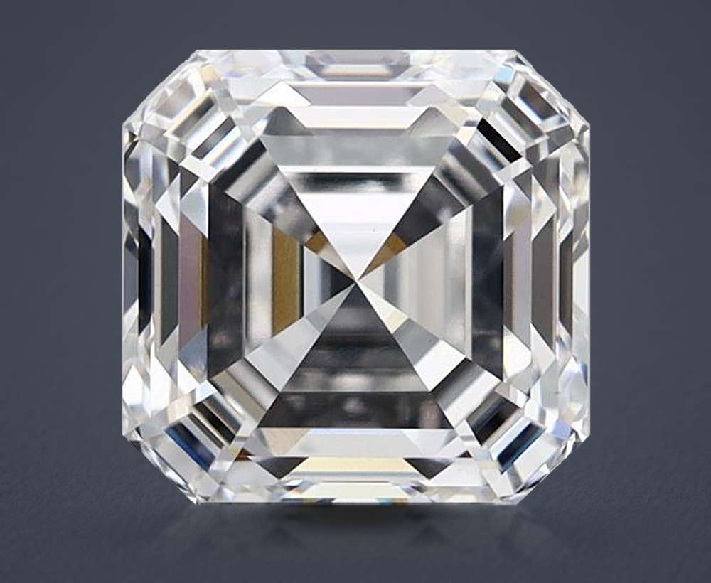 3.08ct E VS1 Rare Carat Ideal Cut Asscher Lab Grown Diamond