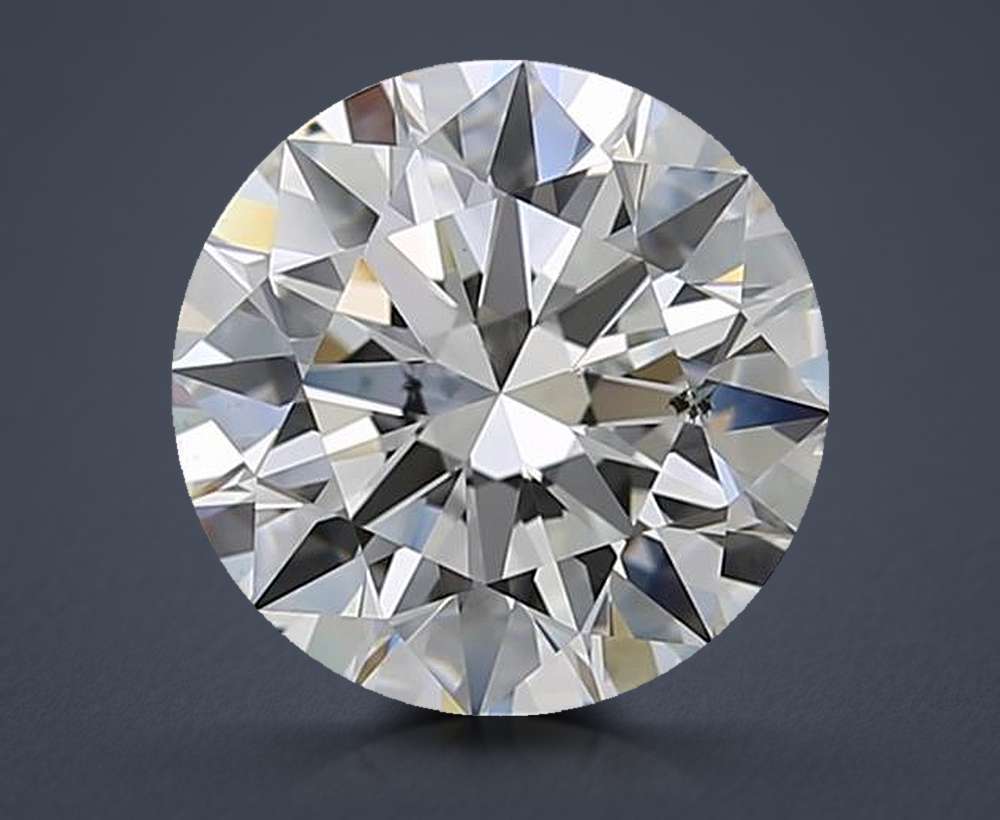 3.51ct H SI1 Rare Carat Ideal Cut Round Diamond
