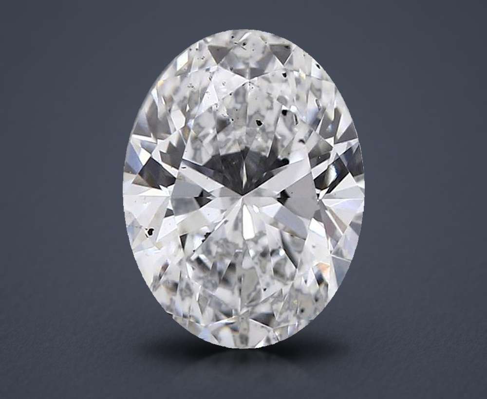 1.66ct E SI1 Rare Carat Ideal Cut Oval Lab Grown Diamond