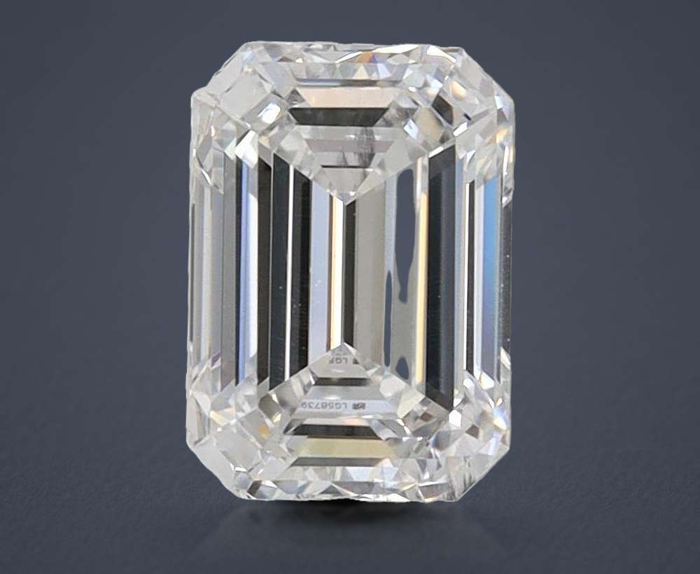 1.00ct D SI1 Rare Carat Ideal Cut Emerald Lab Grown Diamond