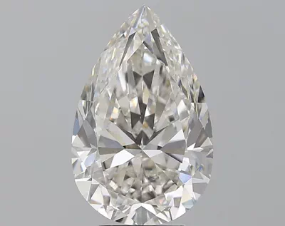 5.26ct H VVS2 Rare Carat Ideal Cut Pear Diamond