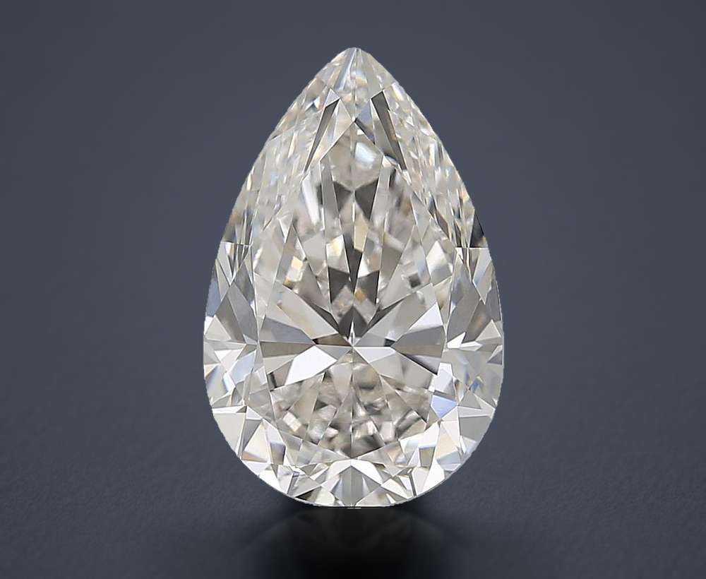 5.26ct H VVS2 Rare Carat Ideal Cut Pear Diamond