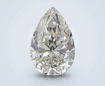 5.26ct H VVS2 Rare Carat Ideal Cut Pear Diamond