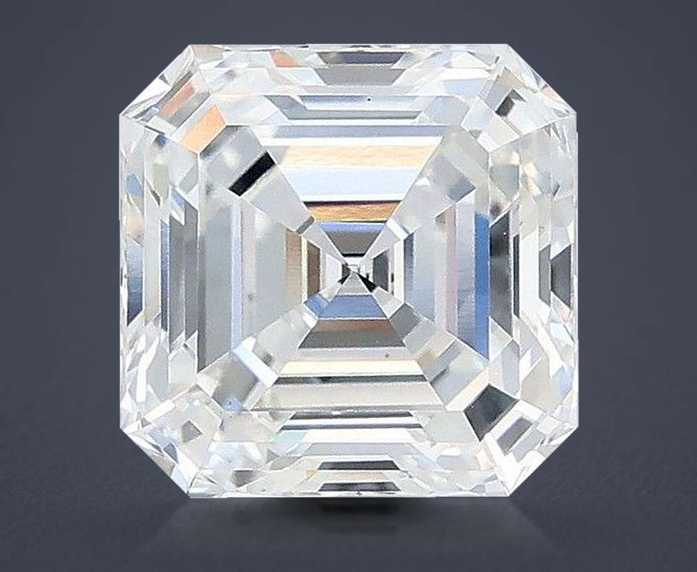 3.03ct D VVS2 Rare Carat Ideal Cut Asscher Lab Grown Diamond
