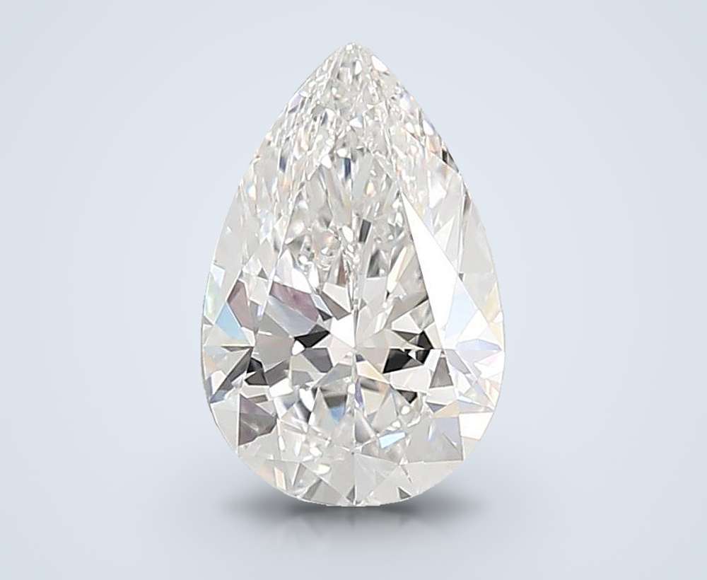 5.06ct F VVS2 Rare Carat Ideal Cut Pear Lab Grown Diamond