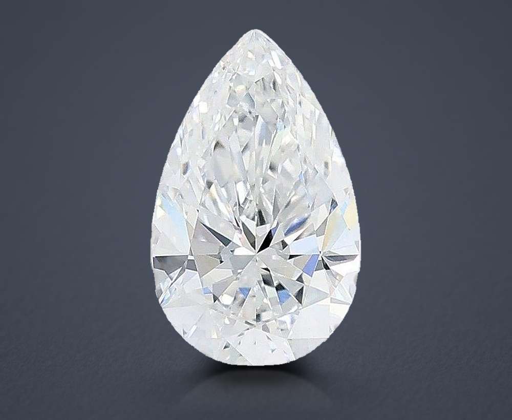 1.59ct E VVS2 Rare Carat Ideal Cut Pear Lab Grown Diamond