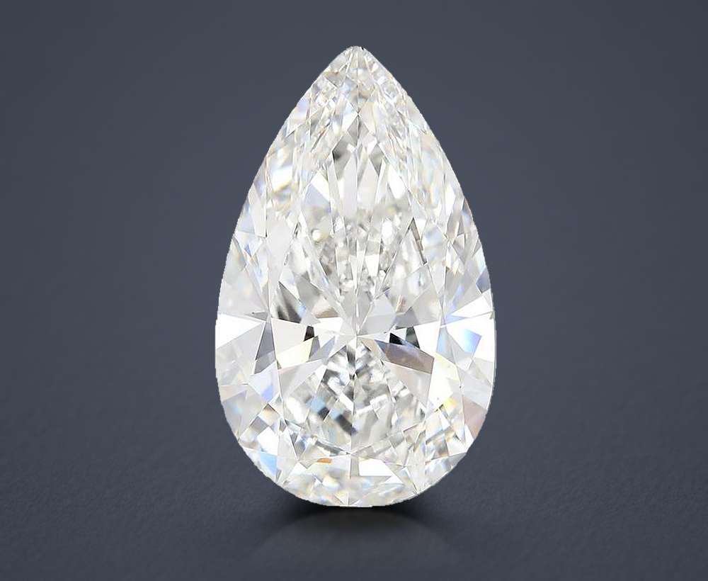 15.06ct E VVS2 Rare Carat Ideal Cut Pear Lab Grown Diamond