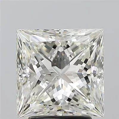 3.02ct K SI2 Rare Carat Ideal Cut Princess Diamond