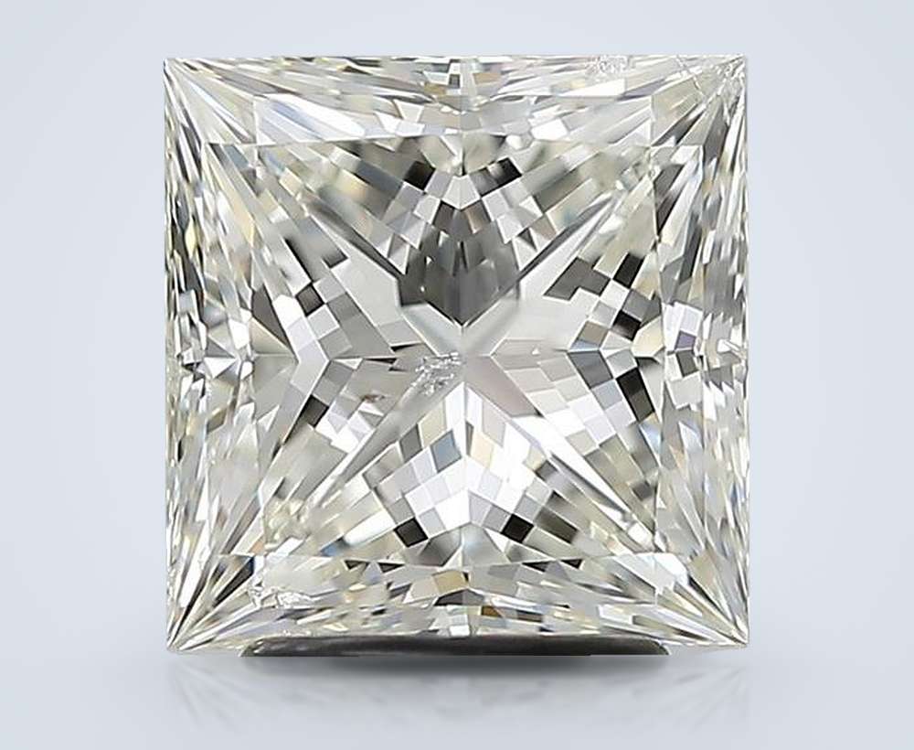 3.02ct K SI2 Rare Carat Ideal Cut Princess Diamond