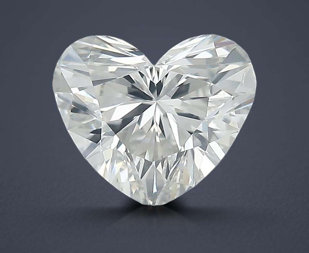 0.64ct H SI1 Rare Carat Ideal Cut Heart Diamond