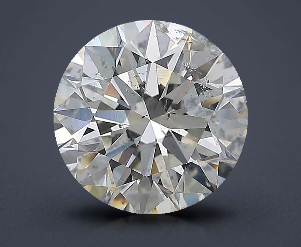 2.70ct I SI2 Rare Carat Ideal Cut Round Diamond