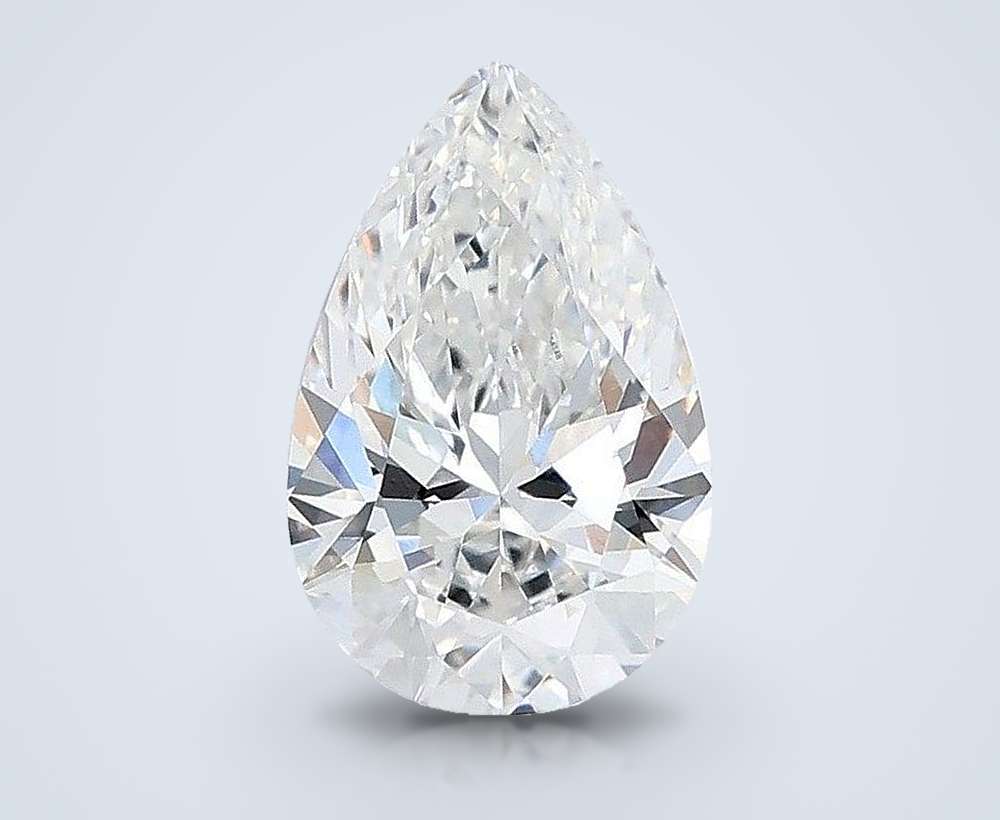 1.57ct E VVS2 Rare Carat Ideal Cut Pear Lab Grown Diamond