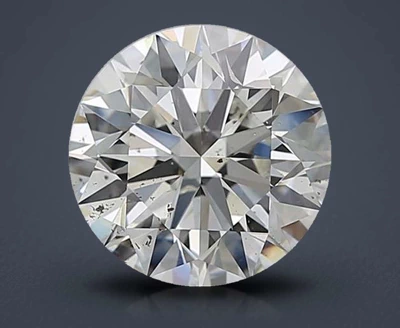 3.14ct H SI2 Rare Carat Ideal Cut Round Diamond