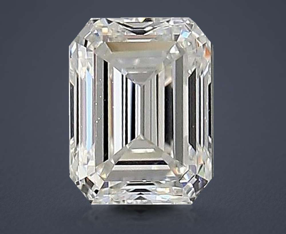 0.80ct H VVS1 Rare Carat Ideal Cut Emerald Diamond