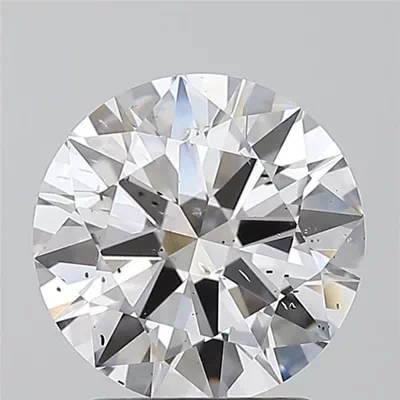 2.01ct D SI2 Rare Carat Ideal Cut Round Diamond