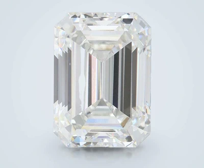 6.04ct F VVS2 Rare Carat Ideal Cut Emerald Lab Grown Diamond
