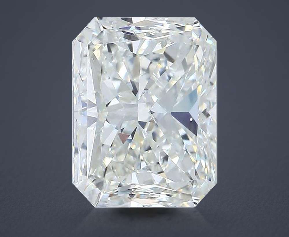 3.06ct H VS2 Rare Carat Ideal Cut Radiant Diamond