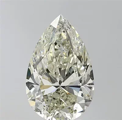 4.02ct J SI2 Rare Carat Ideal Cut Pear Diamond