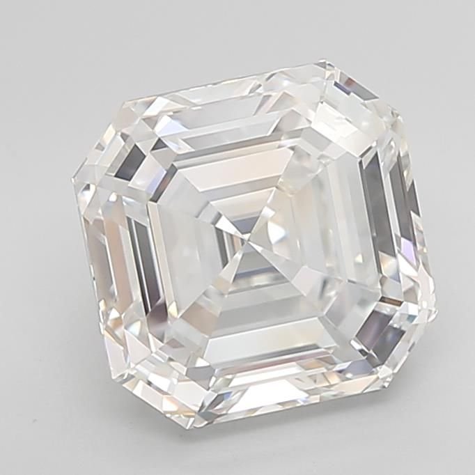 6.04ct F IF Rare Carat Ideal Cut Asscher Lab Grown Diamond