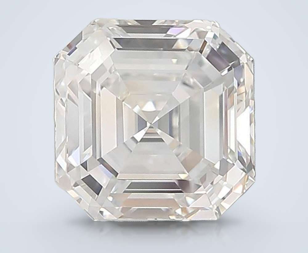 6.04ct F IF Rare Carat Ideal Cut Asscher Lab Grown Diamond