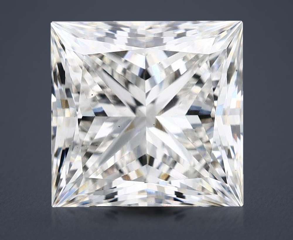 5.17ct G VS2 Rare Carat Ideal Cut Princess Lab Grown Diamond
