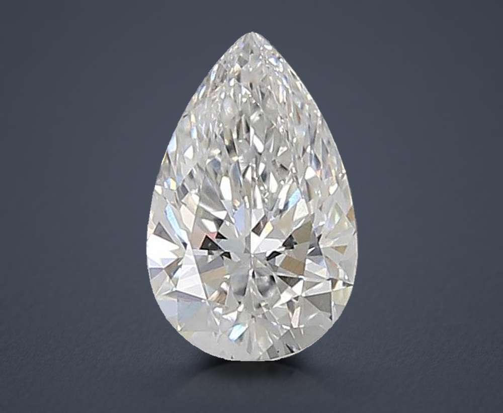 0.96ct E VS1 Rare Carat Ideal Cut Pear Lab Grown Diamond