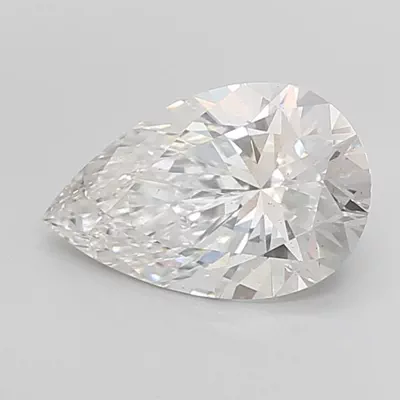4.02ct F VS2 Rare Carat Ideal Cut Pear Lab Grown Diamond