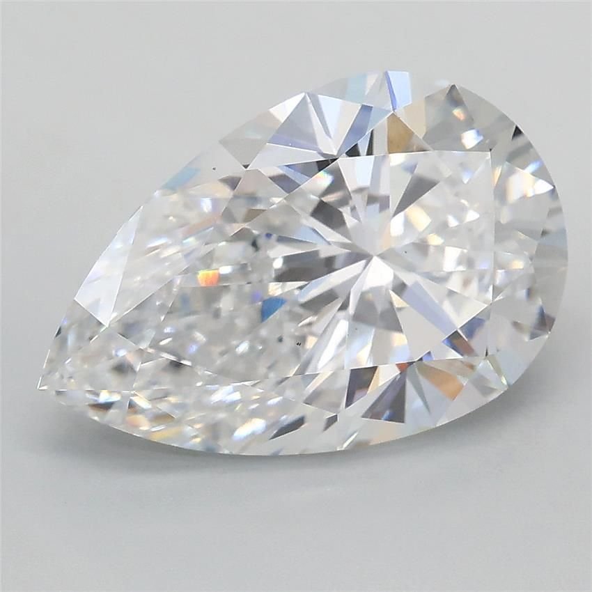 3.09ct D VS1 Rare Carat Ideal Cut Pear Lab Grown Diamond