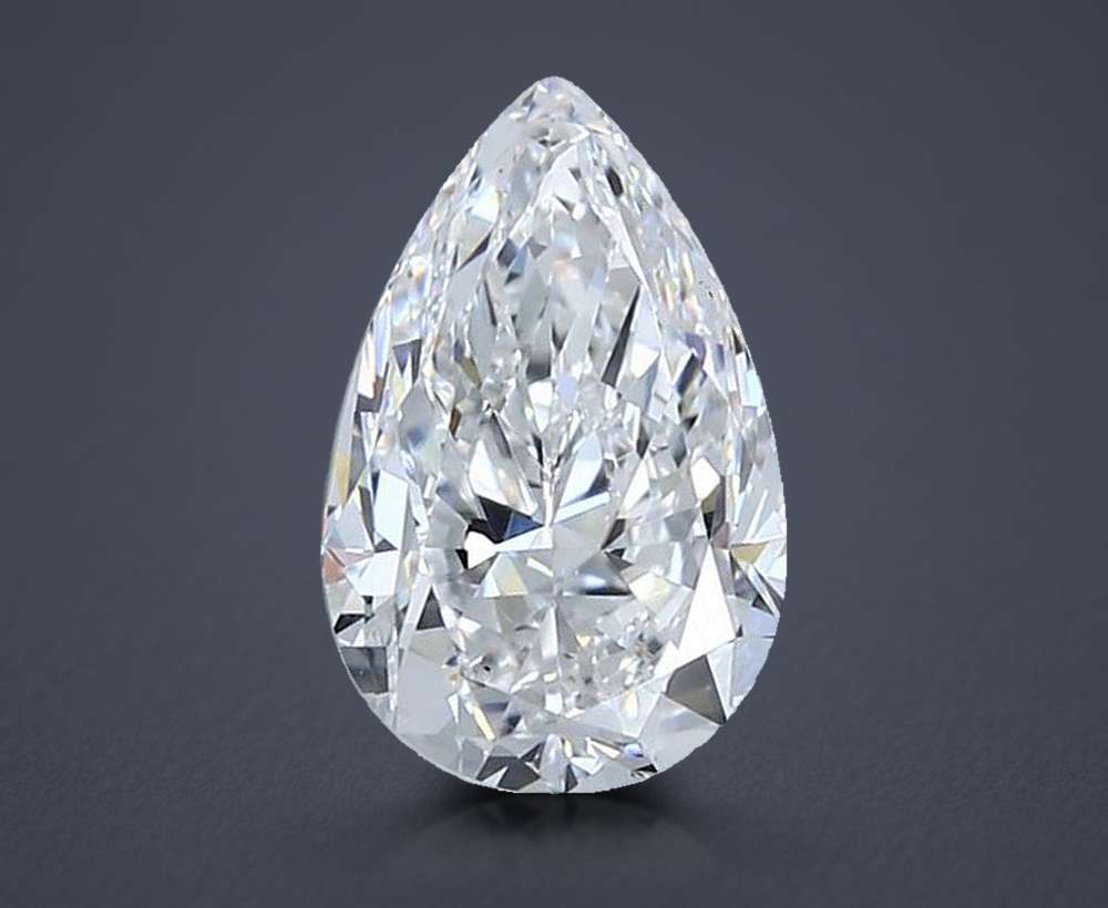 2.01ct D VS2 Very Good Cut Pear Diamond