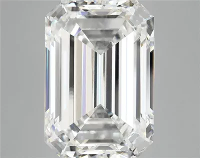 12.57ct F VVS2 Rare Carat Ideal Cut Emerald Lab Grown Diamond