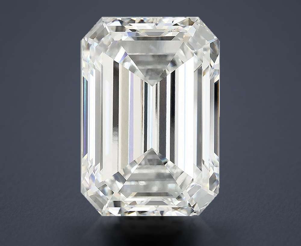 12.57ct F VVS2 Rare Carat Ideal Cut Emerald Lab Grown Diamond