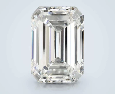 12.57ct F VVS2 Rare Carat Ideal Cut Emerald Lab Grown Diamond