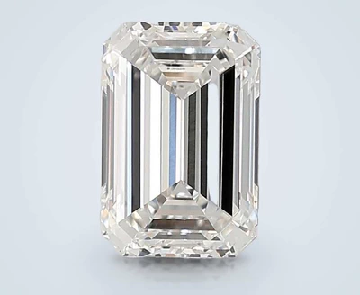 6.08ct F VS1 Rare Carat Ideal Cut Emerald Lab Grown Diamond