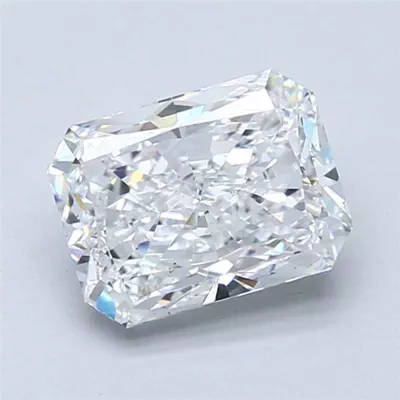 2.01ct D VS2 Rare Carat Ideal Cut Radiant Diamond