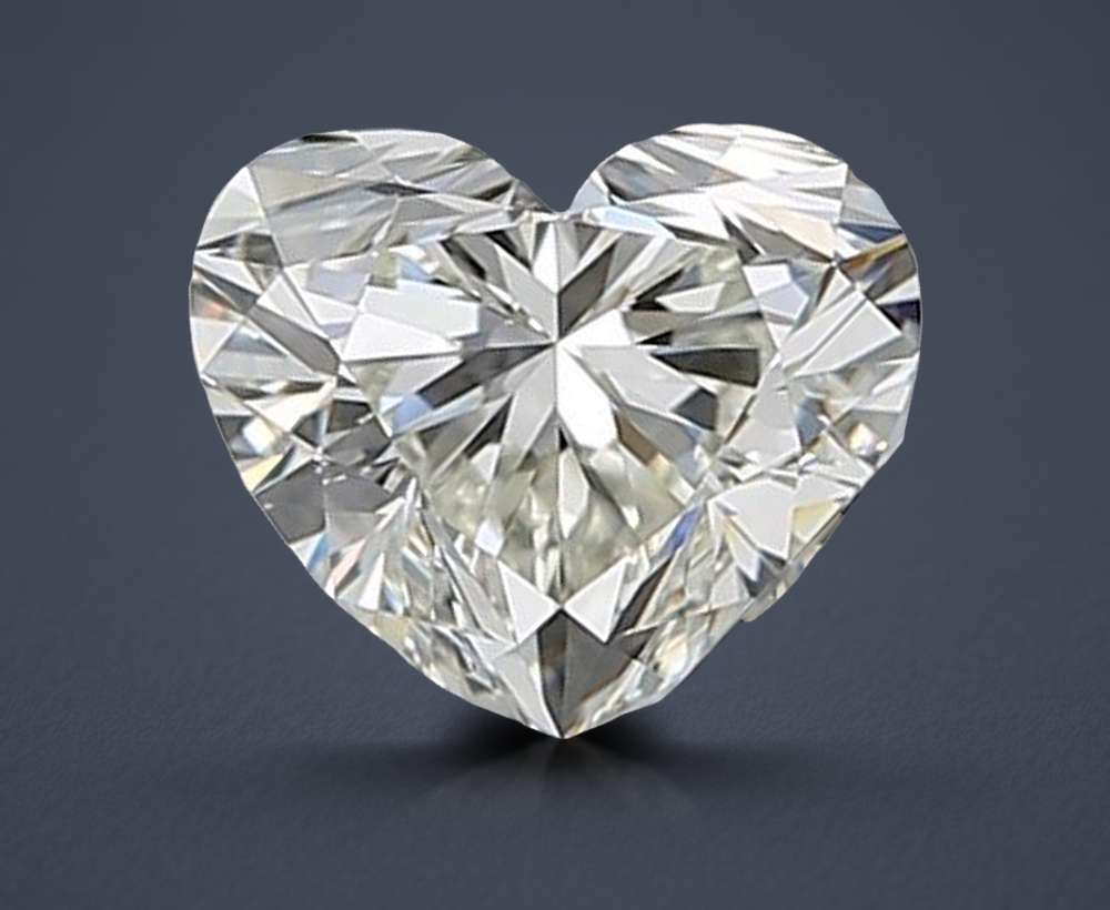 0.71ct K VVS2 Rare Carat Ideal Cut Heart Diamond