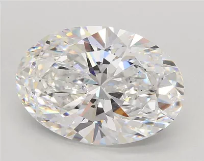 4.94ct D VS2 Rare Carat Ideal Cut Oval Lab Grown Diamond