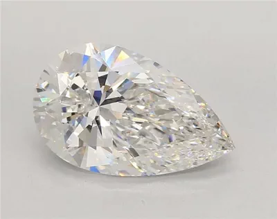 5.08ct F VVS2 Rare Carat Ideal Cut Pear Lab Grown Diamond
