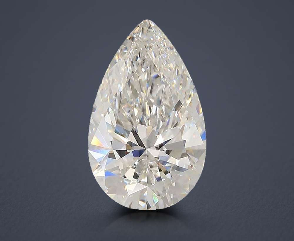 5.08ct F VVS2 Rare Carat Ideal Cut Pear Lab Grown Diamond