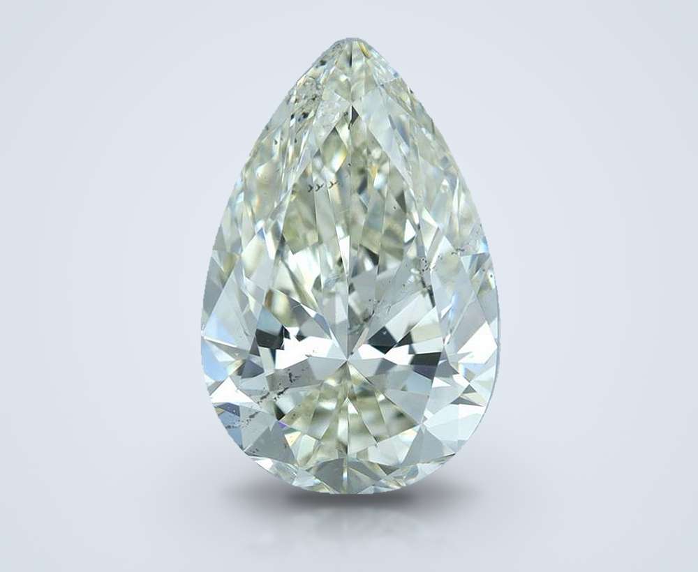 2.51ct K SI1 Rare Carat Ideal Cut Pear Diamond