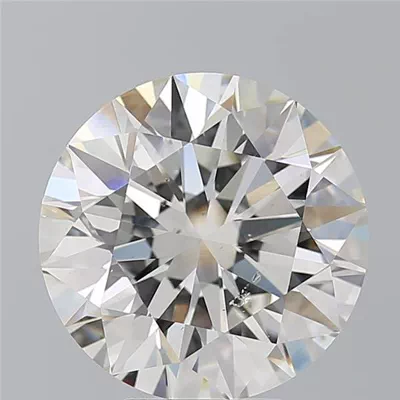 6.06ct I SI2 Rare Carat Ideal Cut Round Diamond